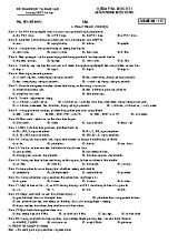 Đề kiểm tra học kỳ I môn Sinh Lớp 10 (Ban nâng cao) - Mã đề 112 - Trường THPT Lê Lợi (Có đáp án)